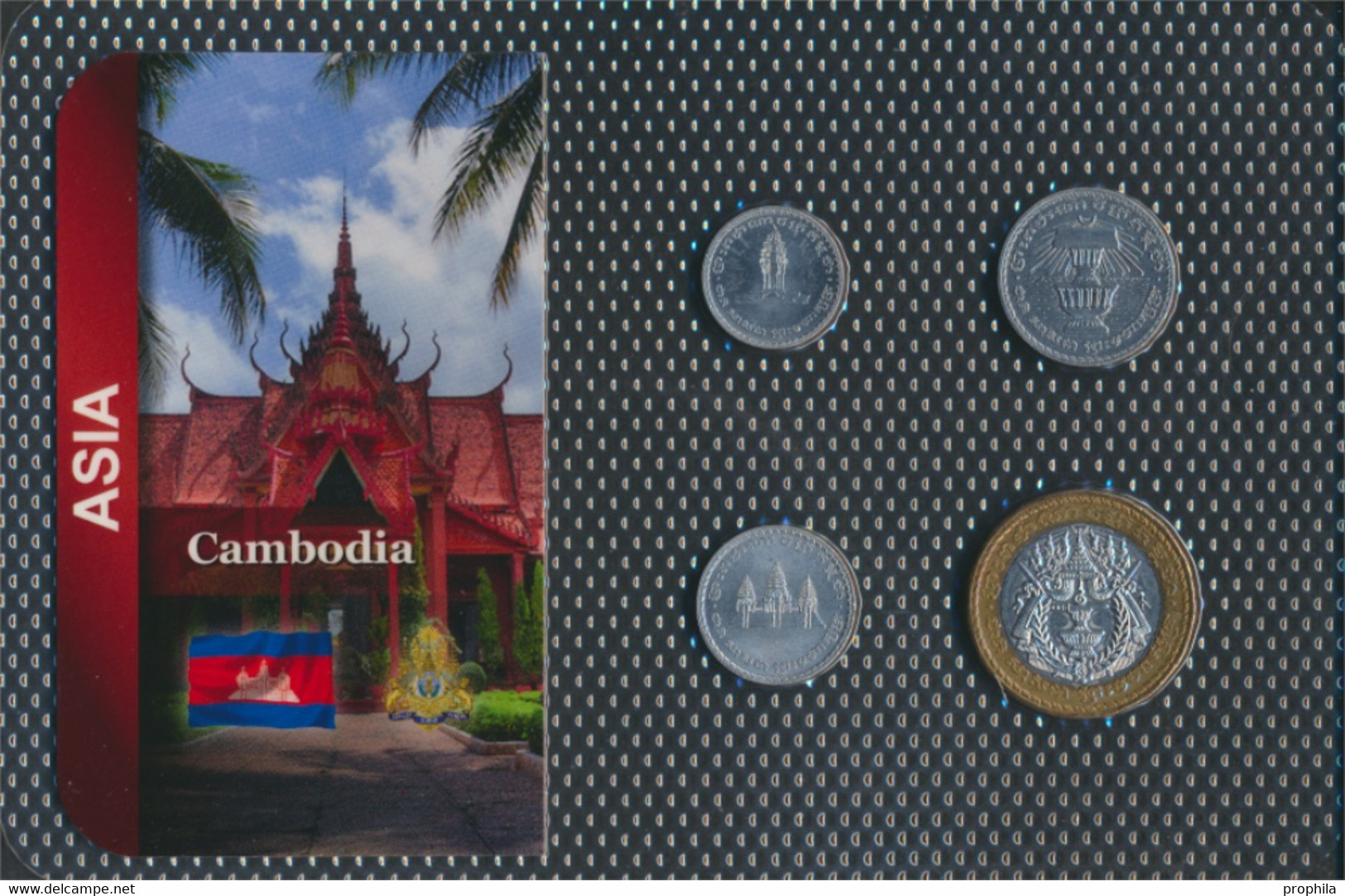 Kambodscha 1994 Stgl./unzirkuliert Kursmünzen 1994 50 Bis 500 Riel (9764266 - Cambodge