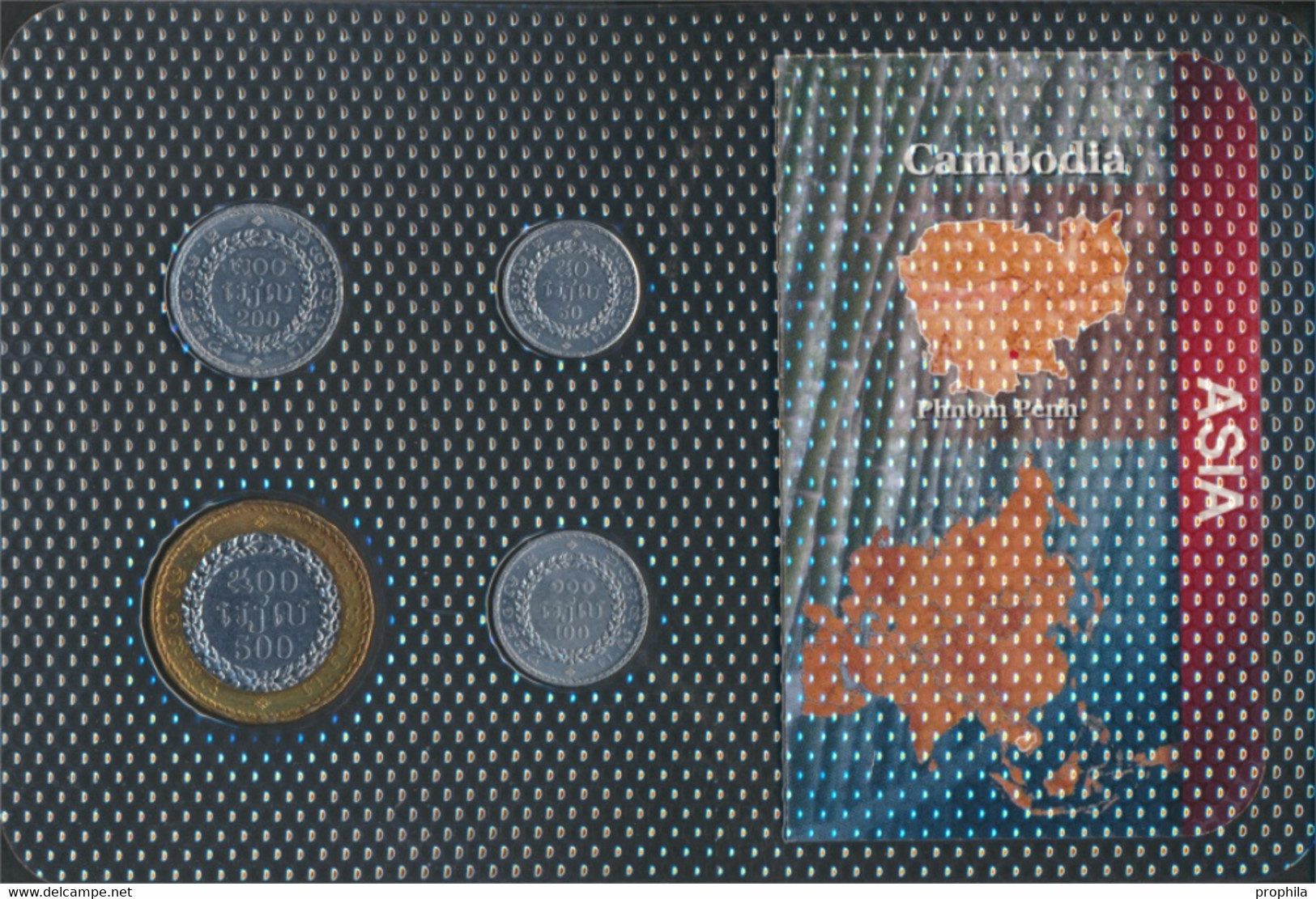 Kambodscha 1994 Stgl./unzirkuliert Kursmünzen 1994 50 Bis 500 Riel (9764267 - Cambodge
