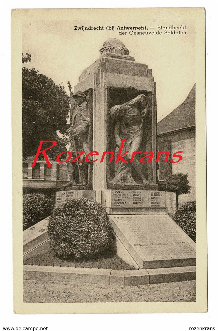 Zwijndrecht Standbeeld Der Gesneuvelde Soldaten WW1 WWI Memorial Monument Eerste Wereldoorlog (In Zeer Goede Staat) - Zwijndrecht