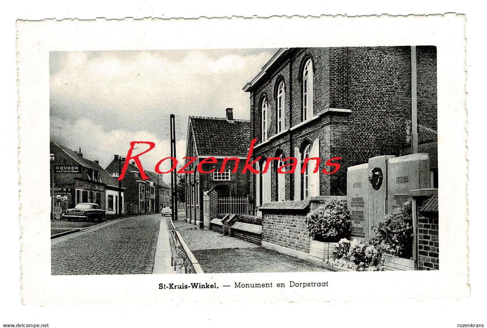 Dorpstraat Monument Gesneuvelde Soldaten Eerste Wereldoorlog Sint Kruis Winkel Gent Mermorial WW1 WWI (Zeer Goede Staat) - Gent