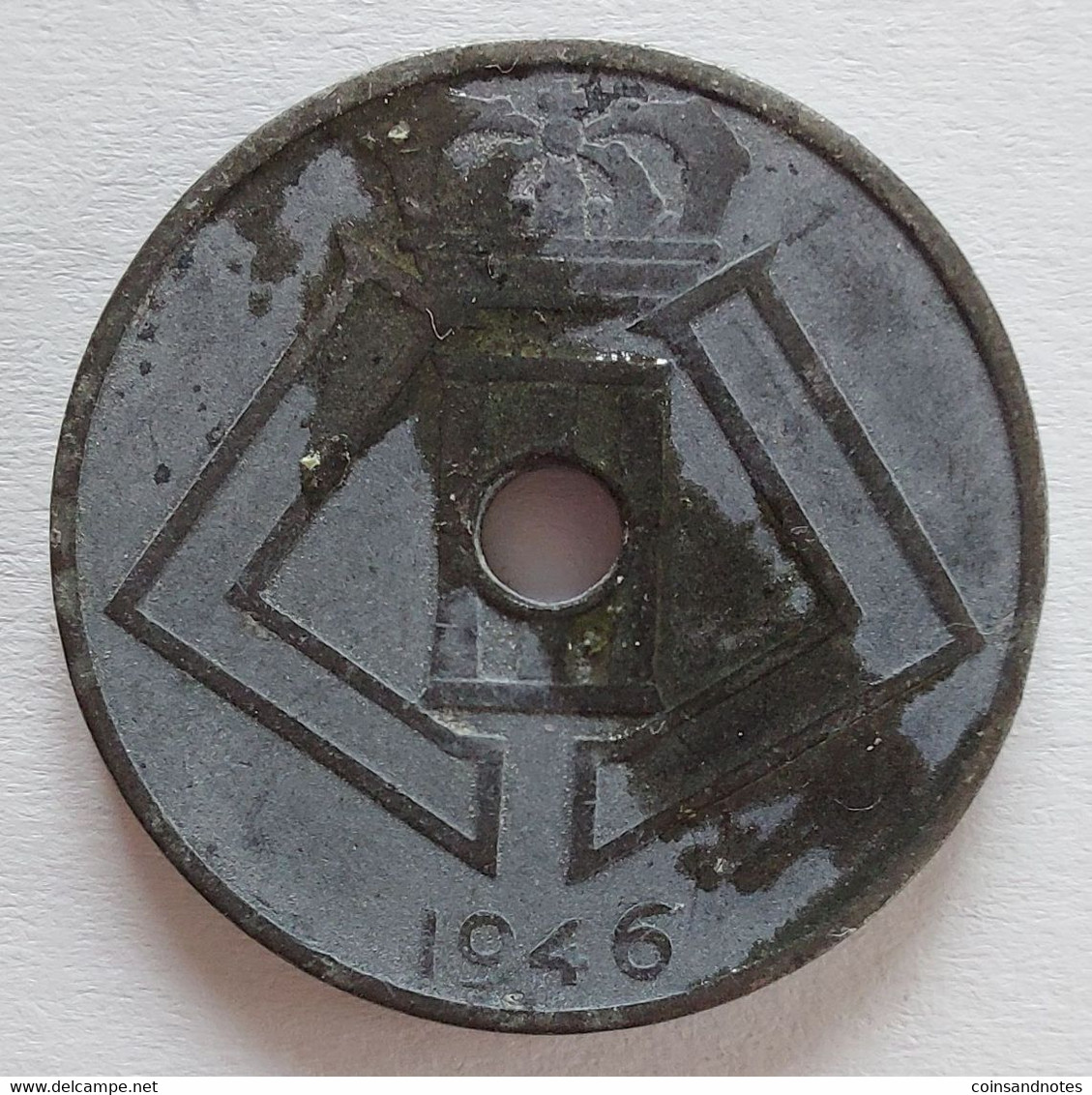 Belgium 1946 - 25 Centiem Zink/Jespers VL/FR - Prins Karel - Morin 537 - Pr - 10 Centimes & 25 Centimes