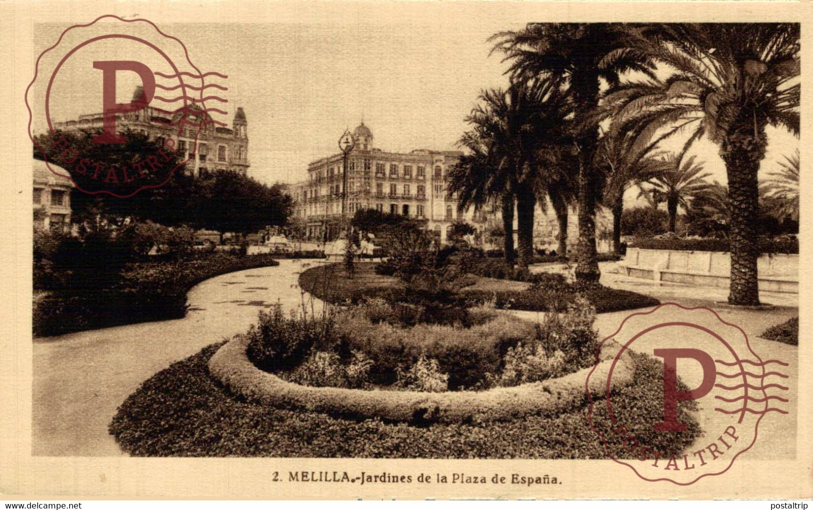 MELILLA. JARDINES DE LA PLAZA DE ESPAÑA. - Melilla