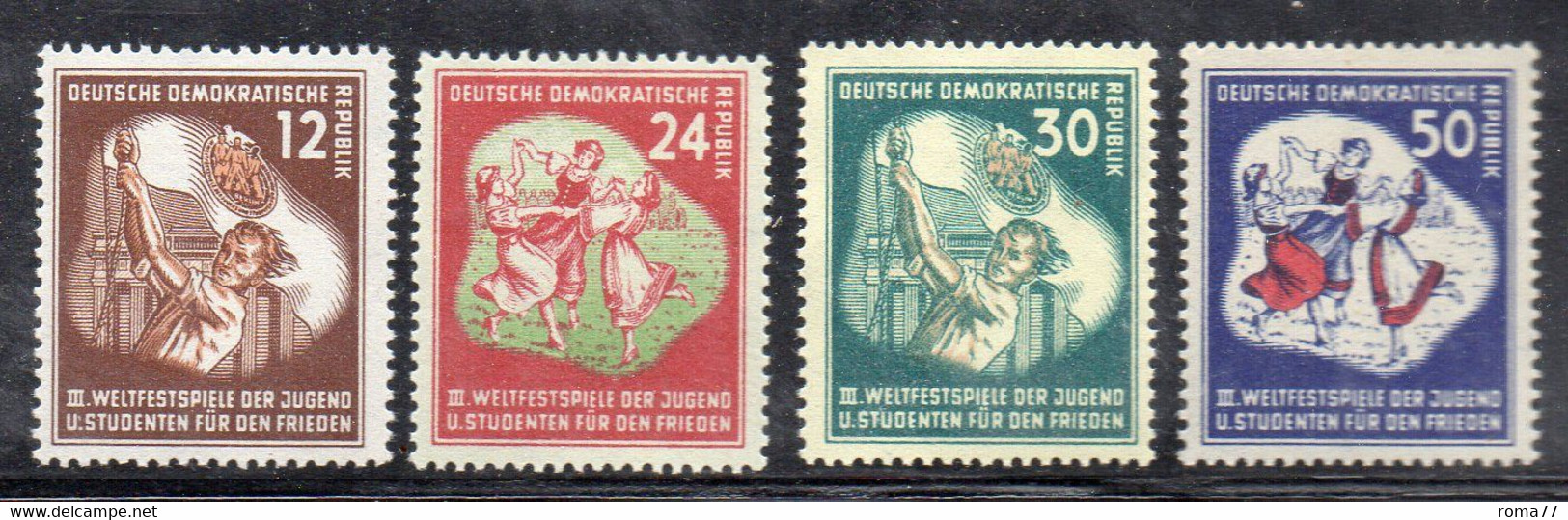 323big30 - DDR GERMANIA  ORIENTALE 1951 : Unificato N. 289/292  *** MNH (big30) - Unused Stamps