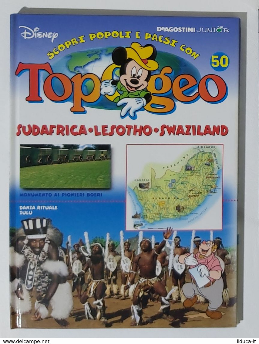 I104710 TOPOGEO N. 50 - Sudafrica / Lesotho / Swaziland - DeAgostini / Disney - Ragazzi
