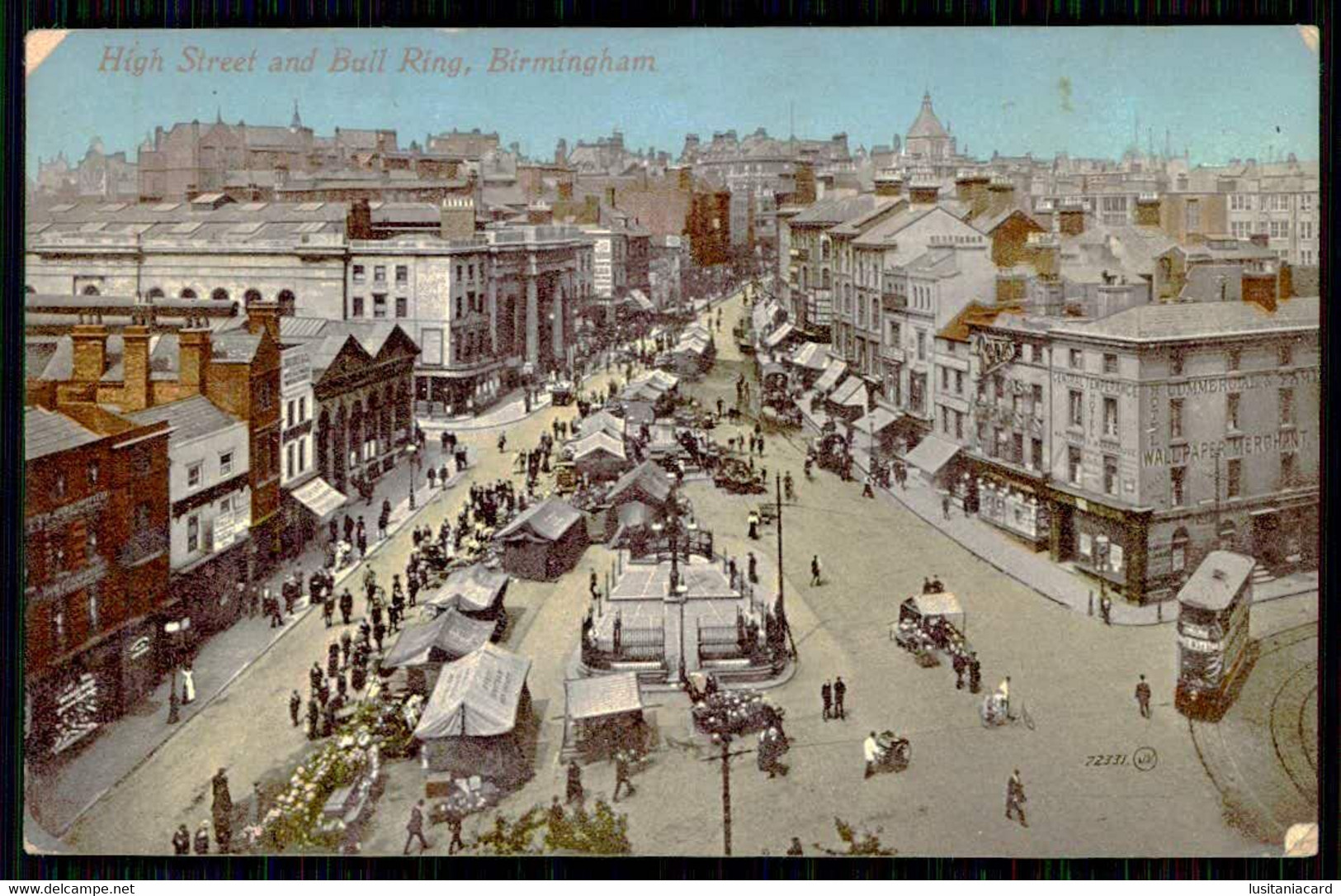 UNITED KINGDOM - ENGLAND - BIRMINGHAM - High Street And Bull Ring. ( Ed. Valentine's Series Nº 72331) Carte Postale - Ferias