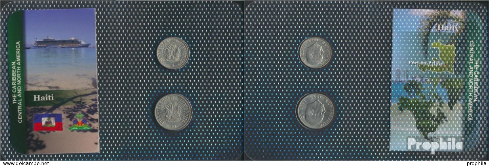 Haiti 1975 Stgl./unzirkuliert Kursmünzen Stgl./unzirkuliert 1975 5 Centimes Bis 10 Centimes - Haití