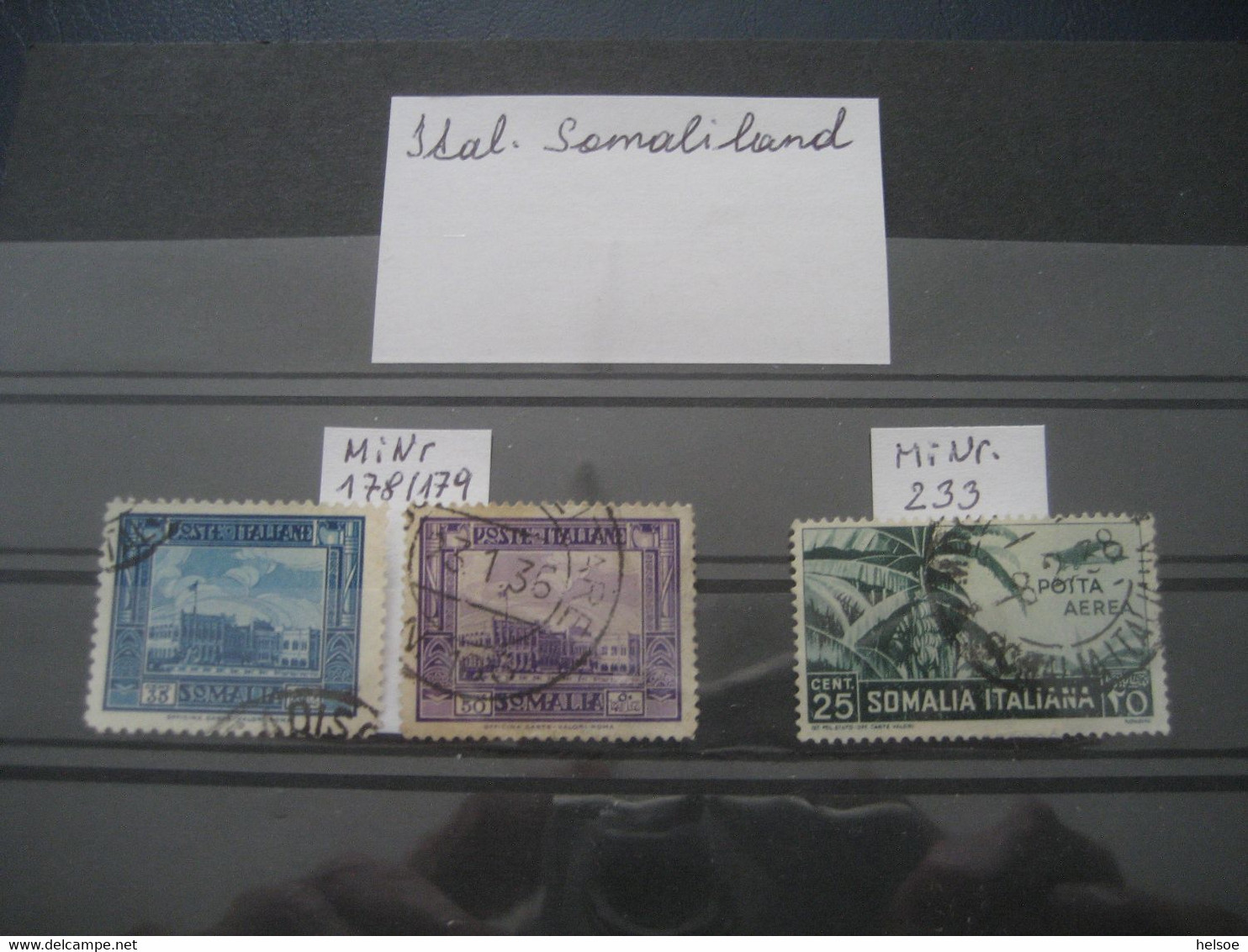 Italien 1932- Ital. Somaliland, Freimarken Landesmotive, MiNr. 178,179 Und 233 Gebraucht - Somalia (AFIS)