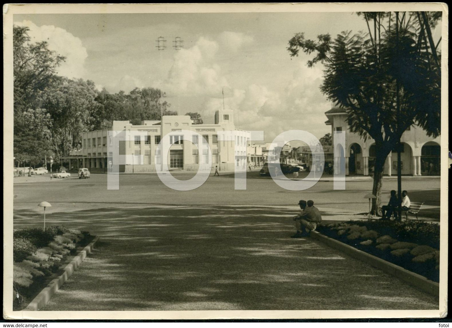 KATANGA LUBUMBASHI PLACE DE LA POSTE CONGO BELGE AFRICA AFRIQUE REAL PHOTO POSTCARD - Lubumbashi