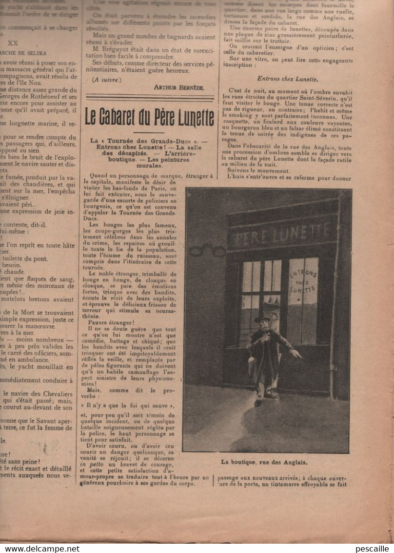 LA VIE POPULAIRE 06 05 1904 - COREE WIJOU GUERRE RUSSIE JAPON - PARIS 5e CABARET DU PERE LUNETTE - VETERANS GARIBALDIENS - Allgemeine Literatur