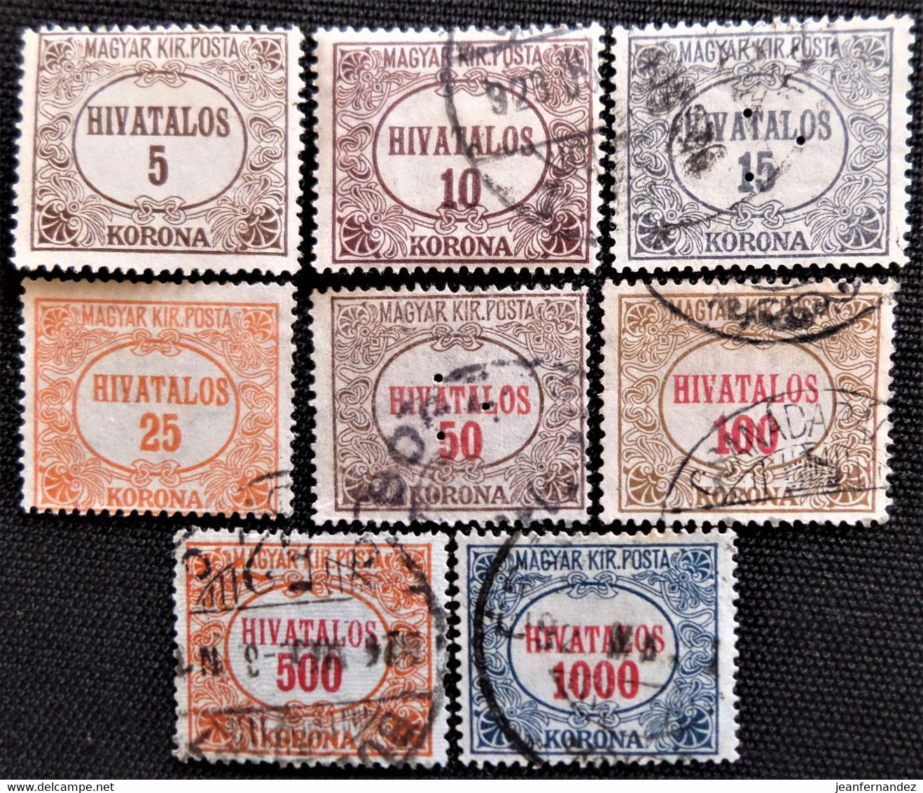 Timbre  Service De Hongrie 1922 Official Stamps  Y&T N°11 à 16_20_22 - Servizio
