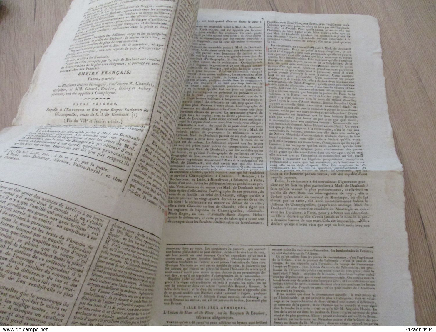 Journal De L'Empire 10/04/1810 Original En L'état - 1800 - 1849