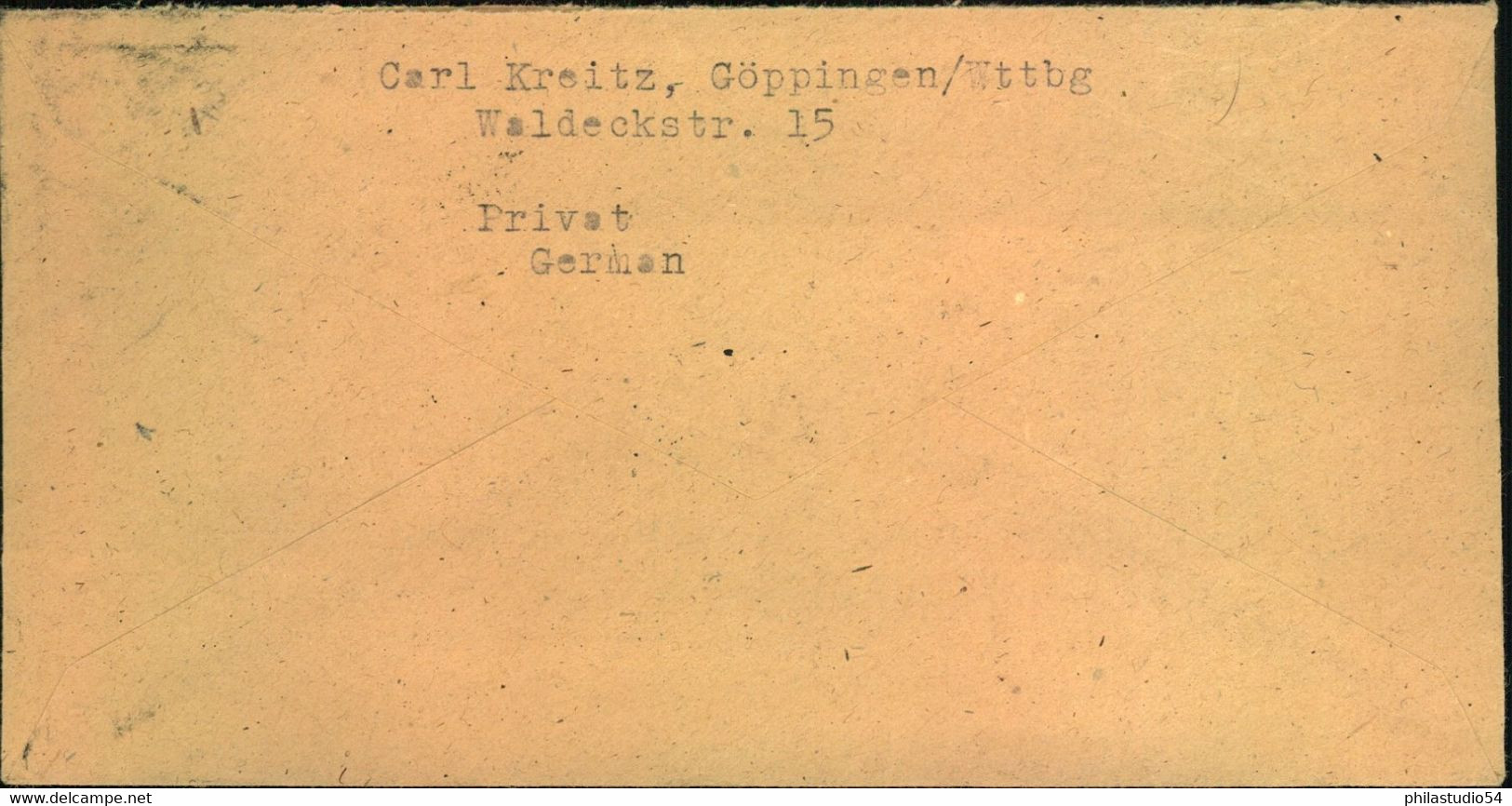 1947, 75 1947, 75 Pfg. Stephan Als EF Auf Auslandsbrief Ab "8(14a) GÖPPIMGEN" - Other & Unclassified