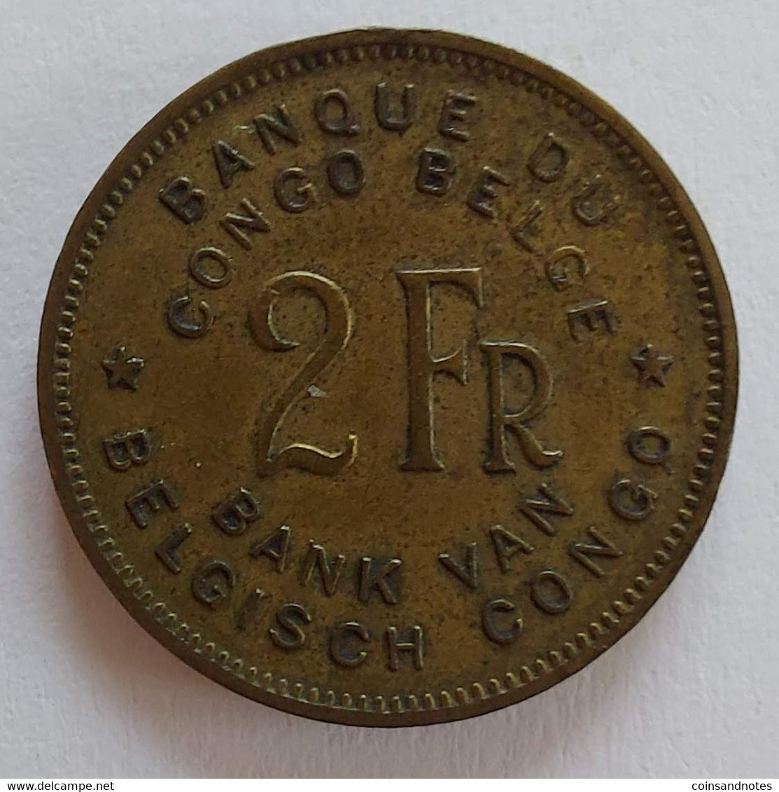 Belgian Congo 1947 - 2 Fr - Leopold III - KM# 28 - Pr - 1934-1945: Leopold III