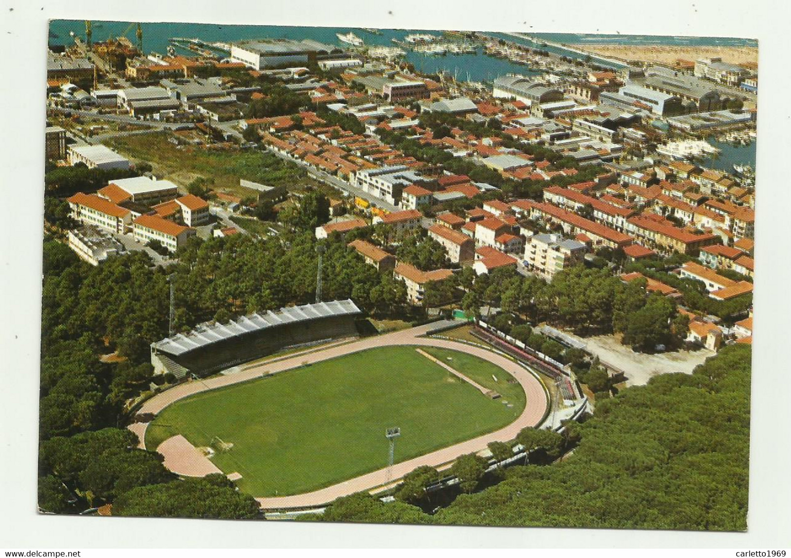 VIAREGGIO DALL'AEREO - STADIO E DARSENA   - NV FG - Voetbal