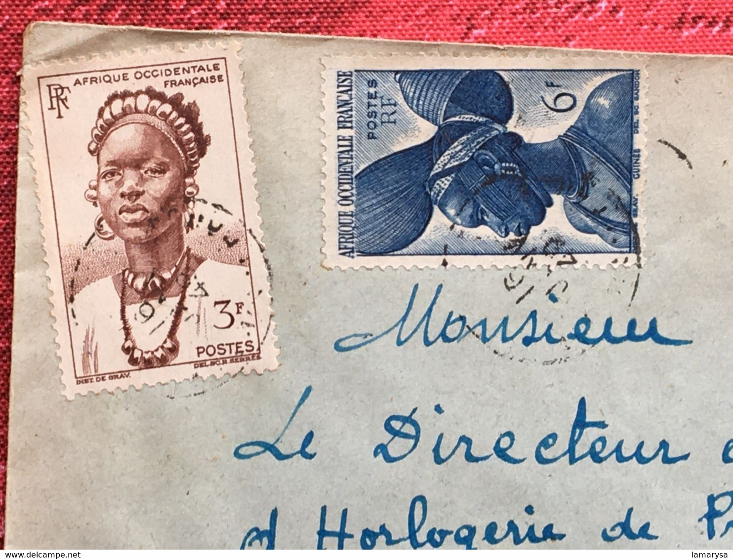 A.O.F-Soudan Français-☛(ex-Colonie Protectorat)Timbres Aff. Composé Lettre Document-☛1949-avion-Tarif - Brieven En Documenten