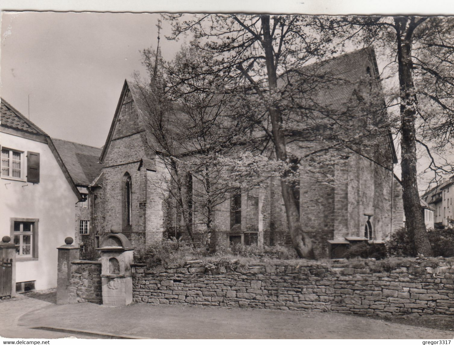 B1468) MARIENHEIDE - Rhld. - KLOSTERKIRCHE - Schöne Alte S/W AK - Marienheide