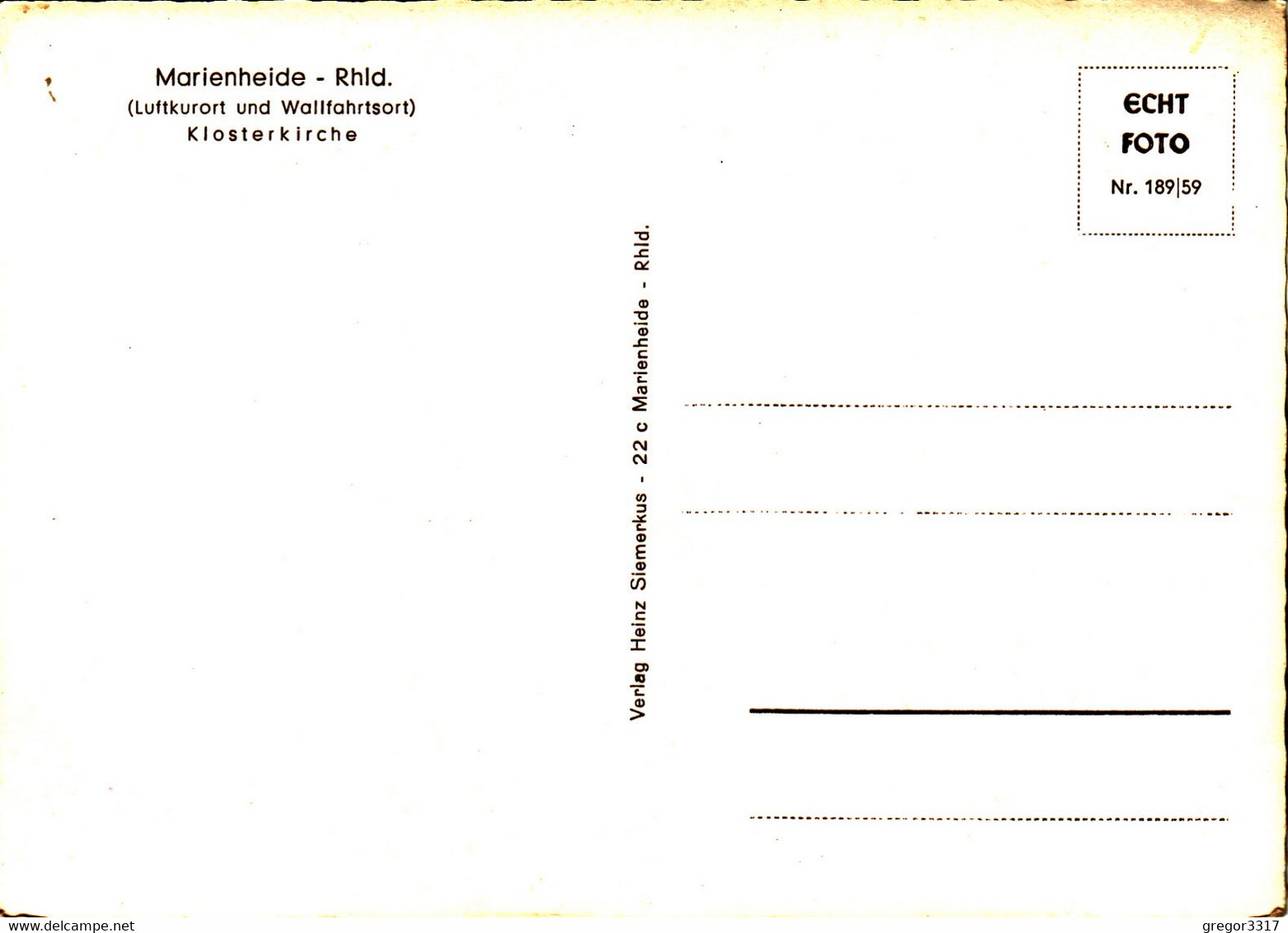 B1468) MARIENHEIDE - Rhld. - KLOSTERKIRCHE - Schöne Alte S/W AK - Marienheide