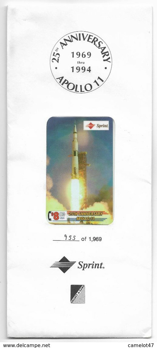 Sprint U.S.A. 4 $8 Phone Cards 25th Anniversary Apollo 11 Limited Editon, 1969 Ex, SCARCE, HARD TO GET - Raumfahrt