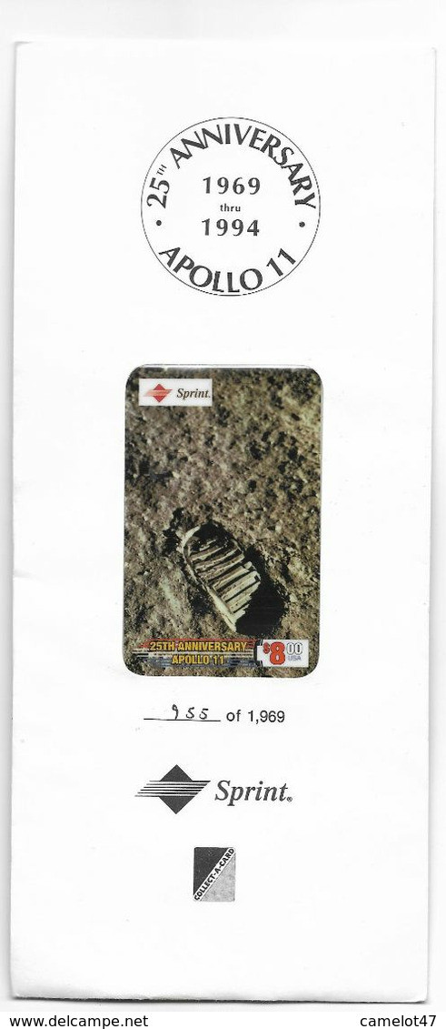 Sprint U.S.A. 4 $8 Phone Cards 25th Anniversary Apollo 11 Limited Editon, 1969 Ex, SCARCE, HARD TO GET - Espacio