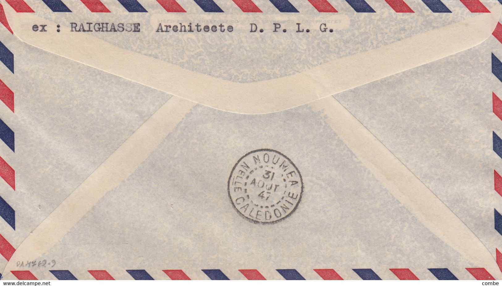 LETTRE. WALLIS ET FUTUNA. 30 AOUT 1947. 1° LIAISON TRAPAS. NOUMEA NOUVELLE-CALEDONIR - Briefe U. Dokumente