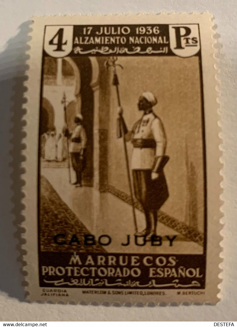 1937. CABO JUBY. ALZAMIENTO NACIONAL. Edifil Nº 99 Nuevo Con Fijasellos * - Cabo Juby