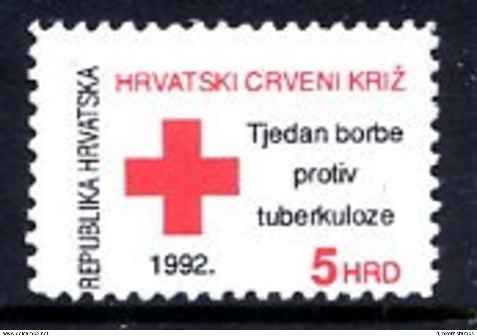 CROATIA 1992 Obligatory Tax:Anti-Tuberculosis  5 D . MNH / **.  Michel  ZZM 24 - Croatia