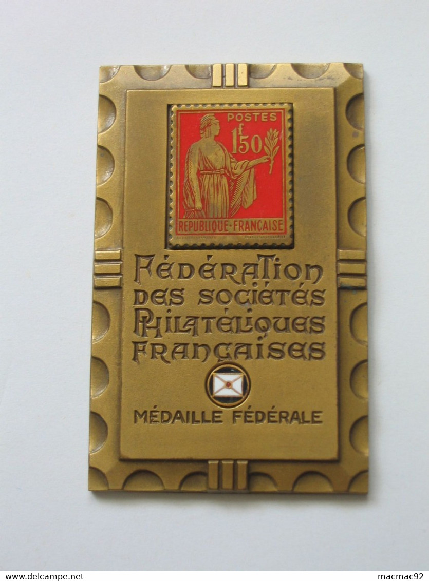 Médaille Fédération Des Sociétés Philatéliques Francaises - Médaille Fédérale  **** EN ACHAT IMMEDIAT **** - Professionnels / De Société