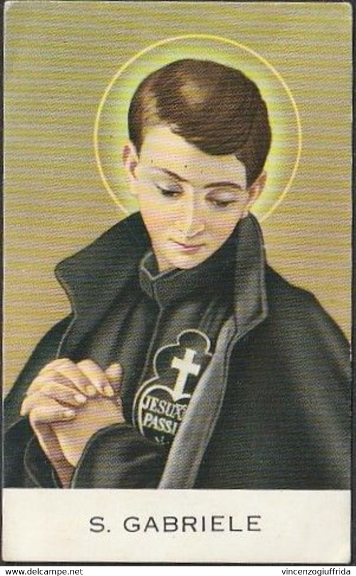 HOLY CARD -San Gabriele (Mini Santino) Cm. 5x8 - Santons