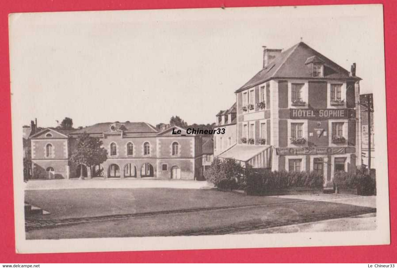 61 - BRIOUZE---Place Du Marché--La Salle Des Fetes Et L'Hotel Sophie----cpsm Pf - Briouze