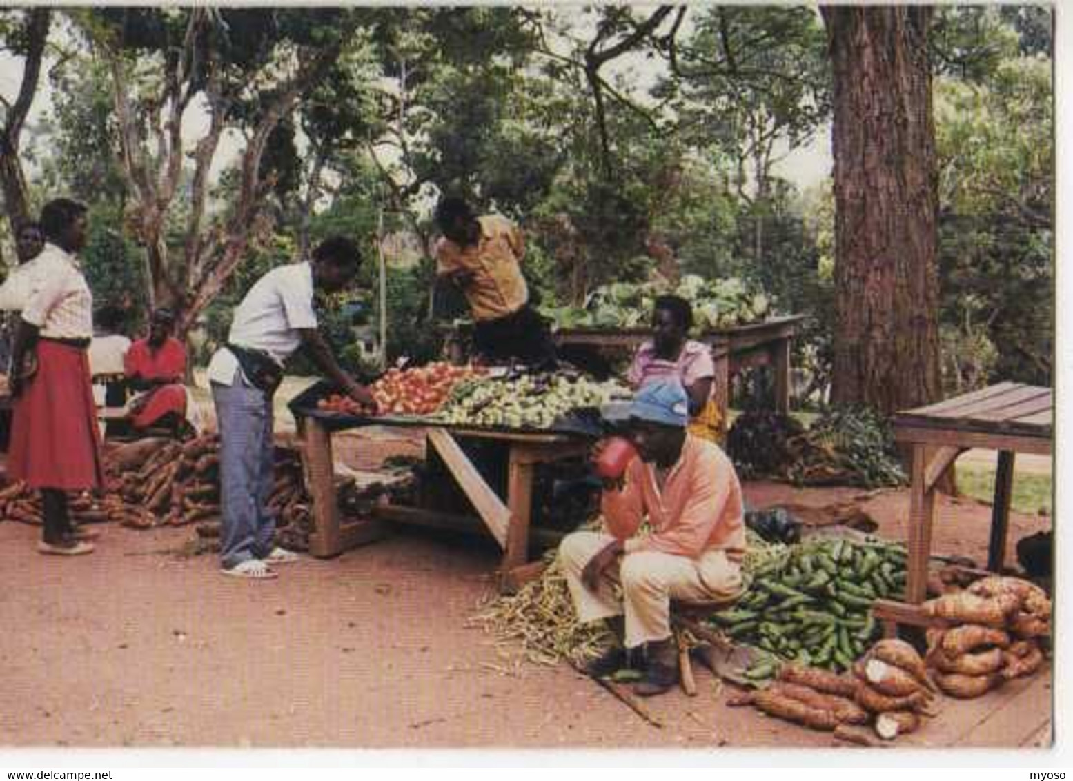 Carte Editee A Kampala Uganda, Roadside Vegetable Market, Marché - Ouganda