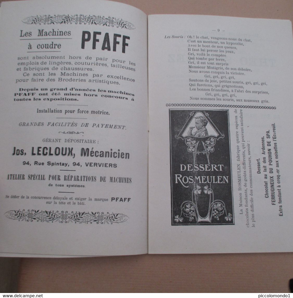 Ville De Dison Verviers 1905 Société Royale La Musicale Reclame - Programas