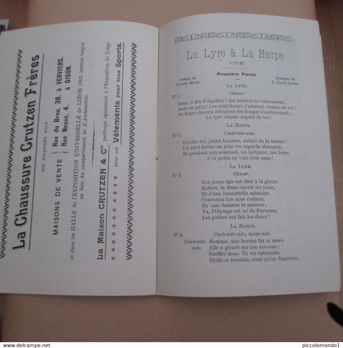 Ville De Dison Verviers 1905 Société Royale La Musicale Reclame - Programas