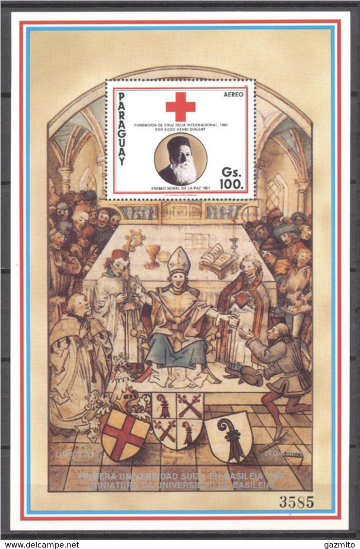 Paraguay 1990, Red Cross, Block - Henry Dunant