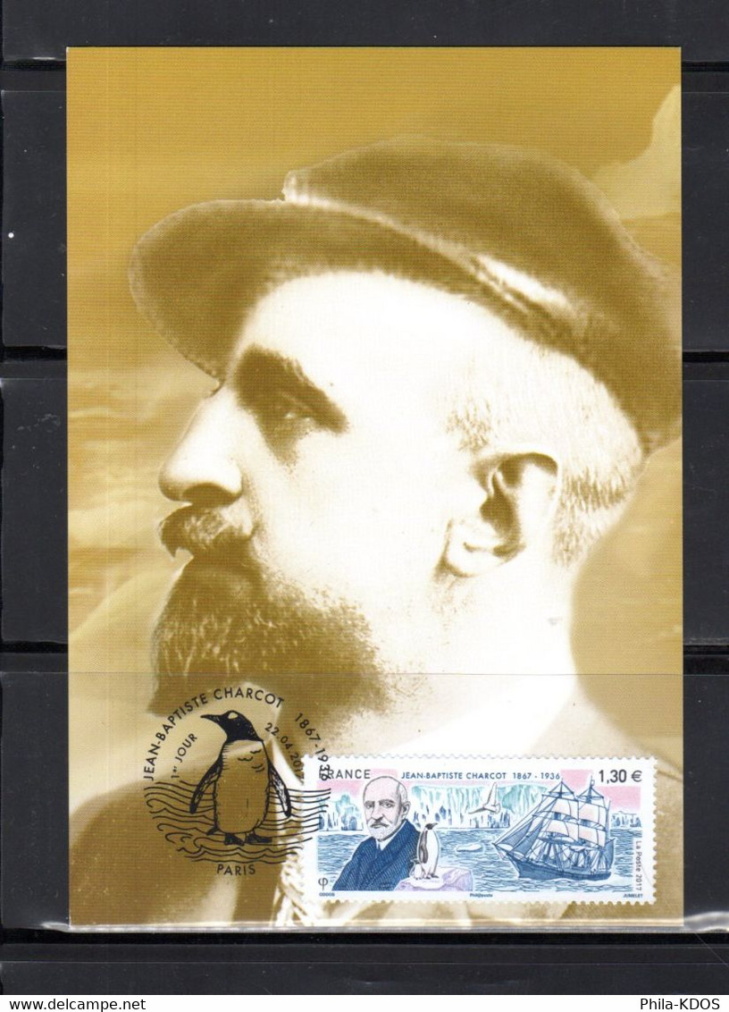 &#9989;2017  " J-B CHARCOT EXPLORATEUR " Sur Carte Maximum. N° YT 5140. Parfait état. CM - 2010-2019