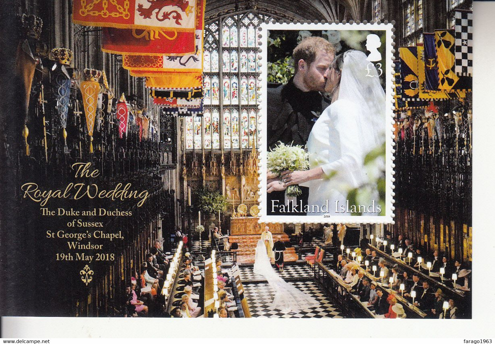 2018 Falkland Island Harry Royal Wedding Souvenir Sheet MNH @ Below Face Value - Falkland