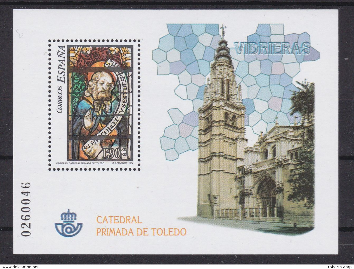 ESPAÑA 2004 - Vidrieras Hoja Bloque Nueva Sin Fijasellos Edifil Nº 4132 -MNH- - Blocs & Feuillets