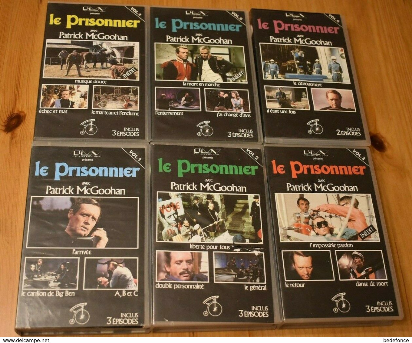 VHS - Le Prisonnier - Série Complète : 6 Cassettes - Avec Patrick McGoohan - Fantascienza E Fanstasy