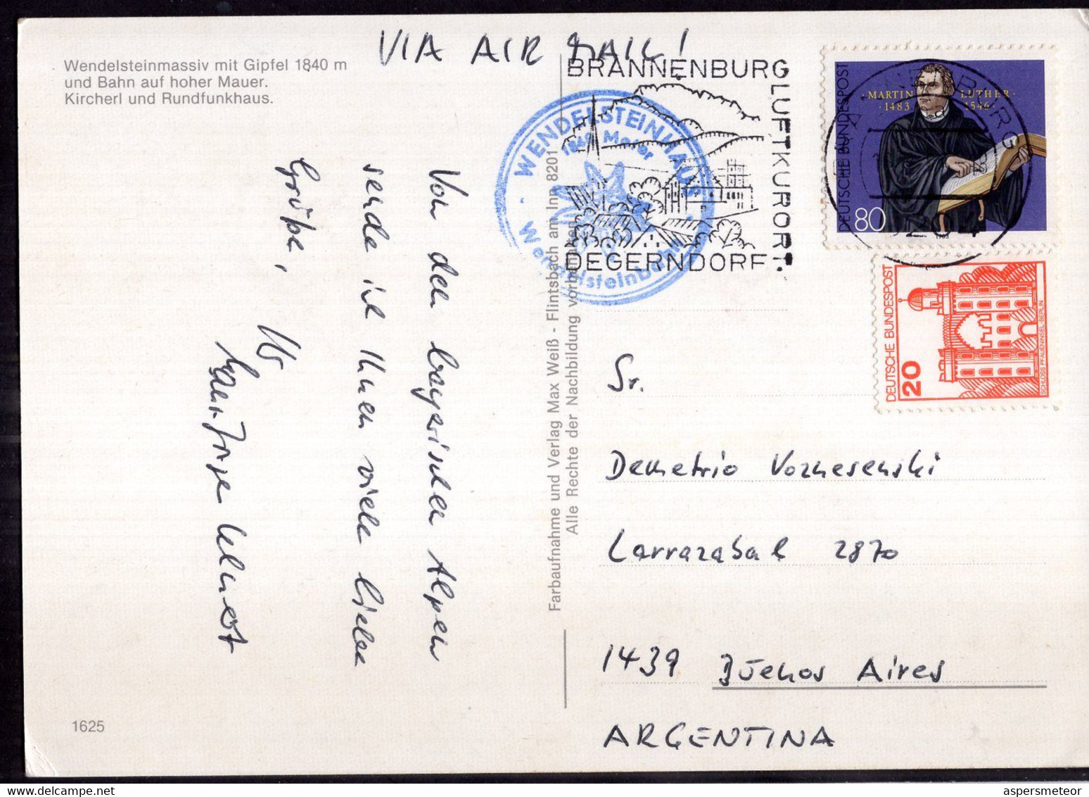 Deustchland - 1983 - Postkarte - Wendelstein - A1RR2 - Autres & Non Classés