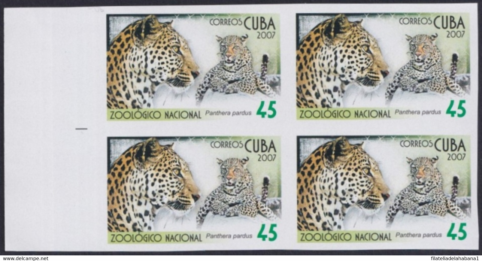 2007.708 CUBA 2007 45c MNH IMPERFORATED PROOF VIRGEN KEY FAUNA ZOO PANTHERA TIGER FELINE TIGRE. - Imperforates, Proofs & Errors