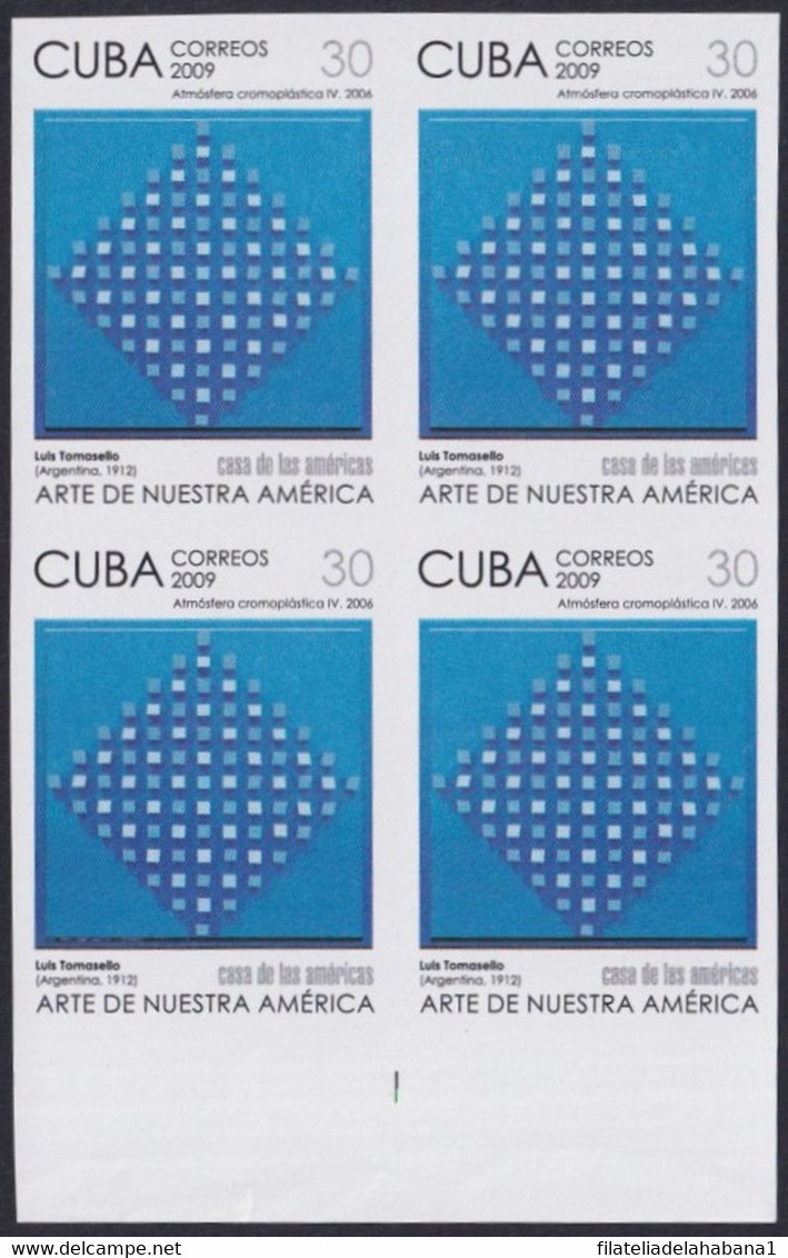 2009.448 CUBA 2009 30c MNH IMPERFORATED PROOF AMERICA ART ARGENTINA LUIS TOMASELLO. - Imperforates, Proofs & Errors