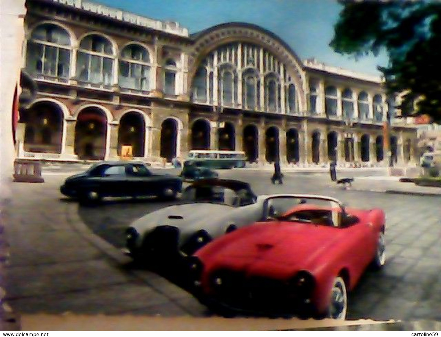 TORINO -STAZIONE PORTA NUOVA -AUTO D'EPOCA -CARS LANCIA  VB1959   IQ7999 - Stazione Porta Nuova