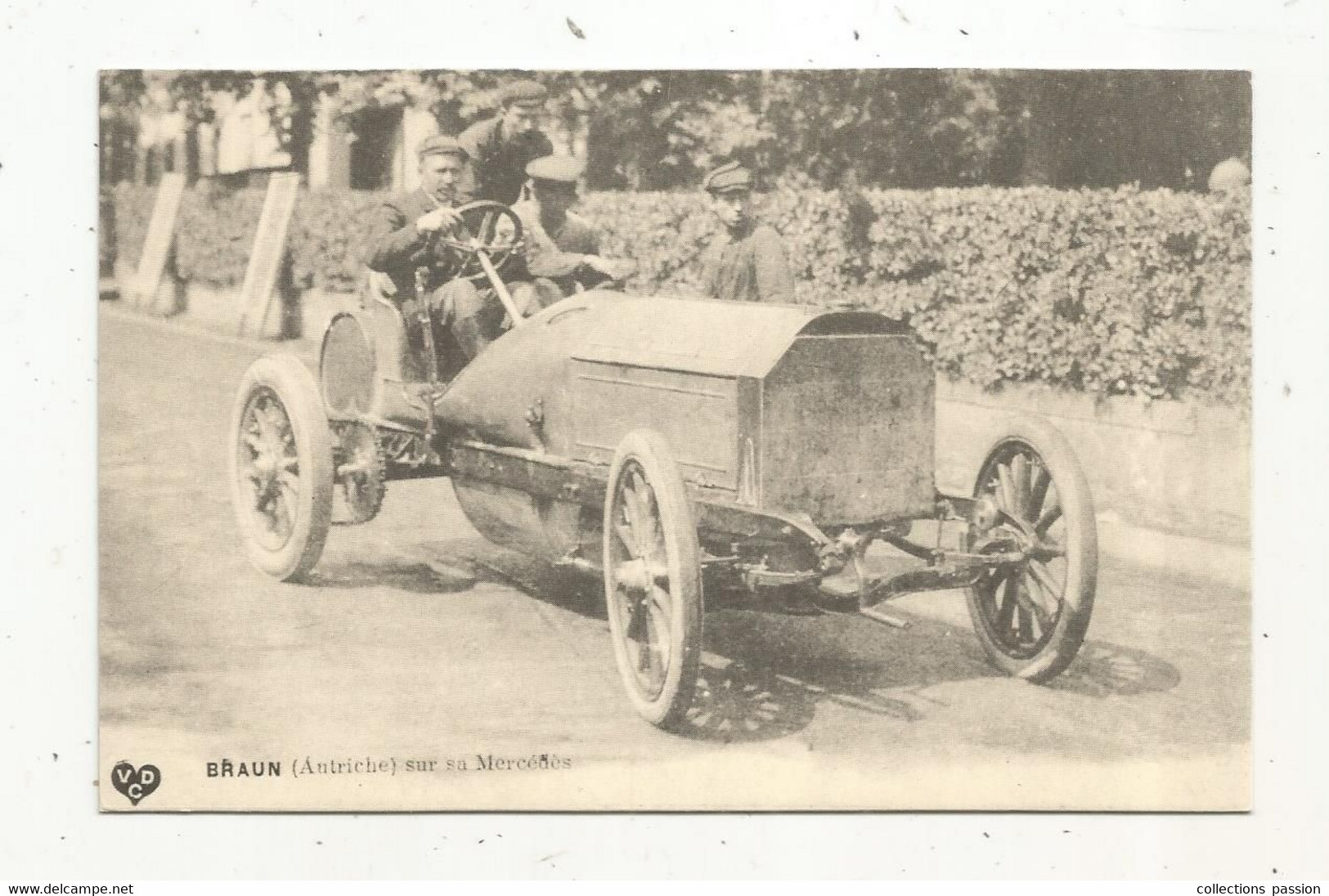 Cp, Reproduction, Automobile, BRAUN ,Autriche , Sur Sa MERCEDES - Voitures De Tourisme