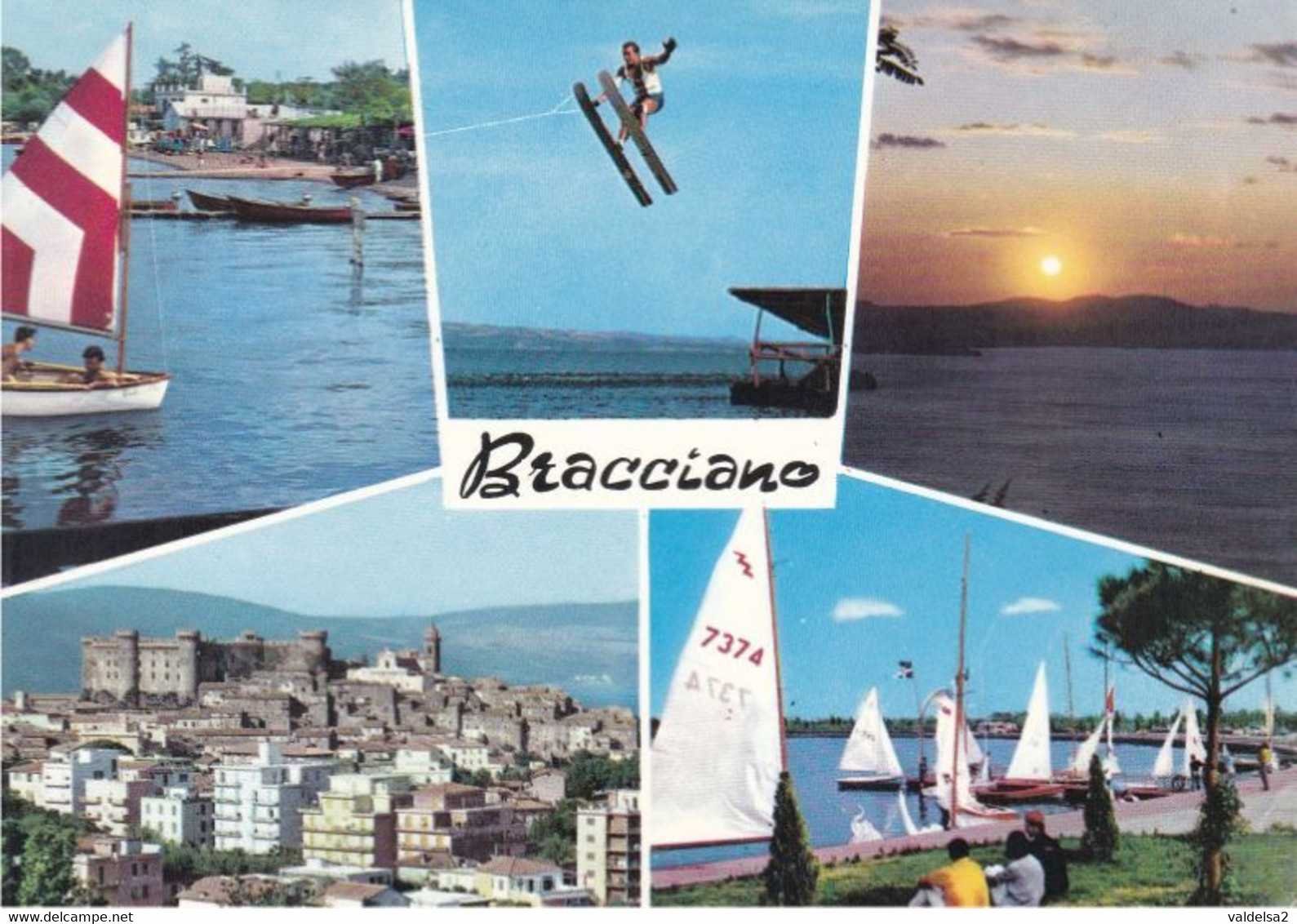 BRACCIANO - ROMA - 5 VEDUTE - SCI NAUTICO / WATER SKI - BARCHE A VELA - LAGO - PANORAMA - 1970 - Sammlungen & Lose