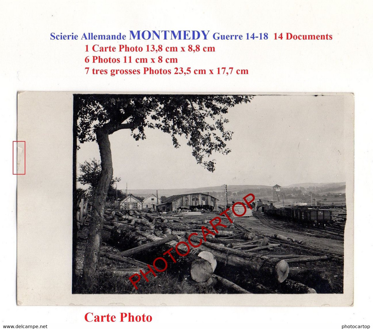 SCIERIE Allemande MONTMEDY-14x PHOTOS Allemandes-Guerre-14-18-1 WK-Militaria-FRANCE-55 - Montmedy