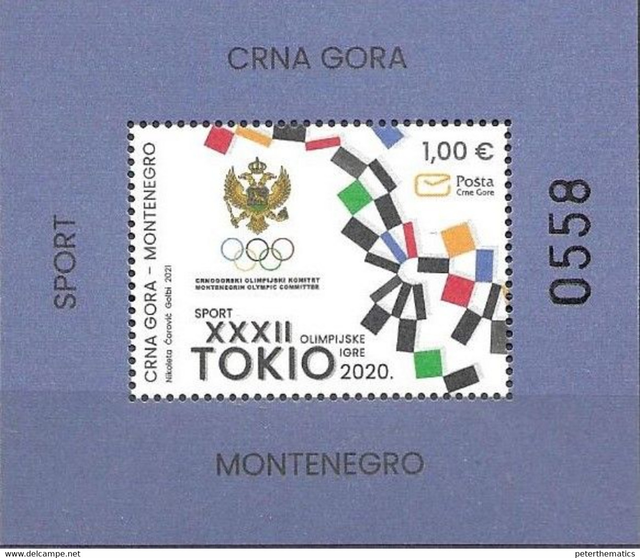 MONTENEGRO, 2021, MNH, TOKYO OLYMPICS, S/SHEET - Sommer 2020: Tokio