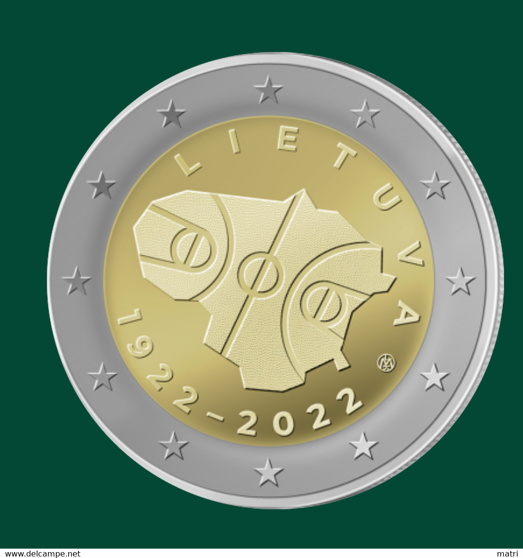 Lithuania 2 Euro 2022 100 Years Basketball UNC - Lituanie