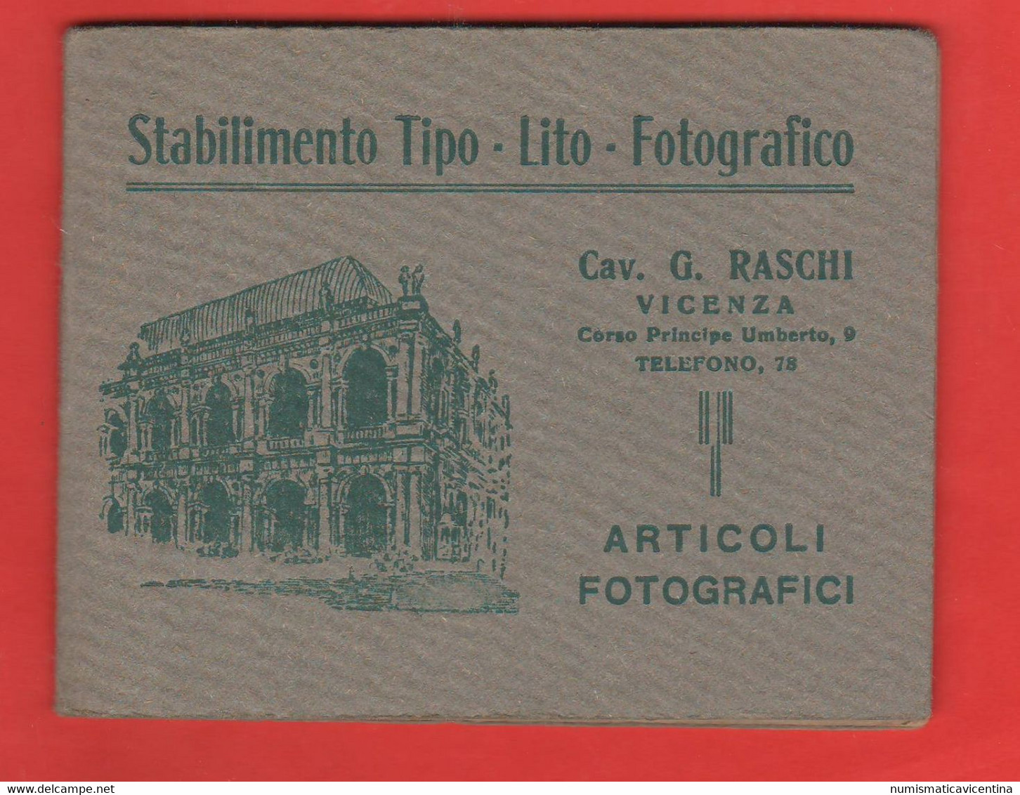 Vicenza Porta Foto Ditta Raschi C.so Umberto Anni 40 Con 6 Foto E Negativi - Proyectores De Cine