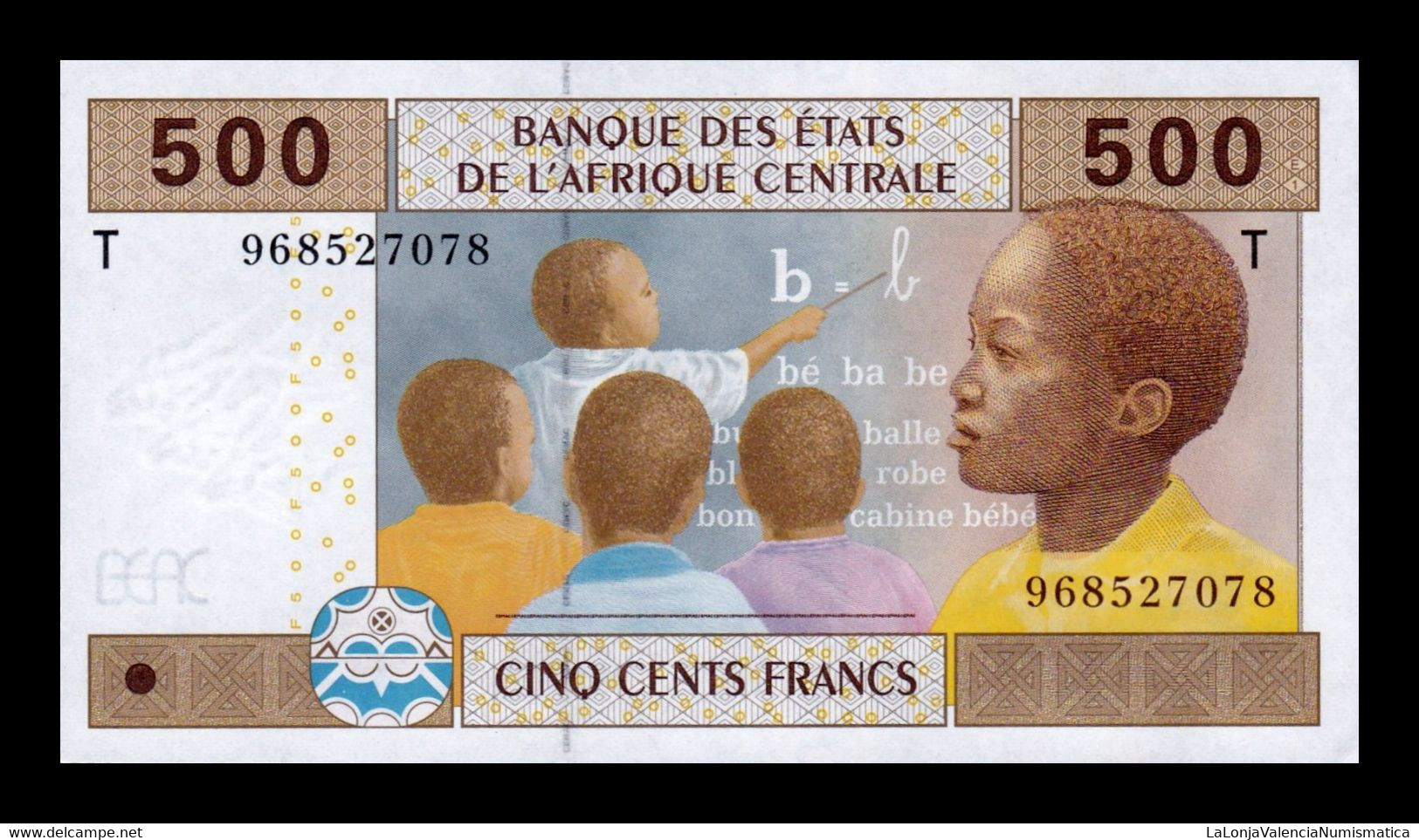 Central African St. Congo 500 Francs 2002 (2020) Pick 106Td SC UNC - Estados Centroafricanos