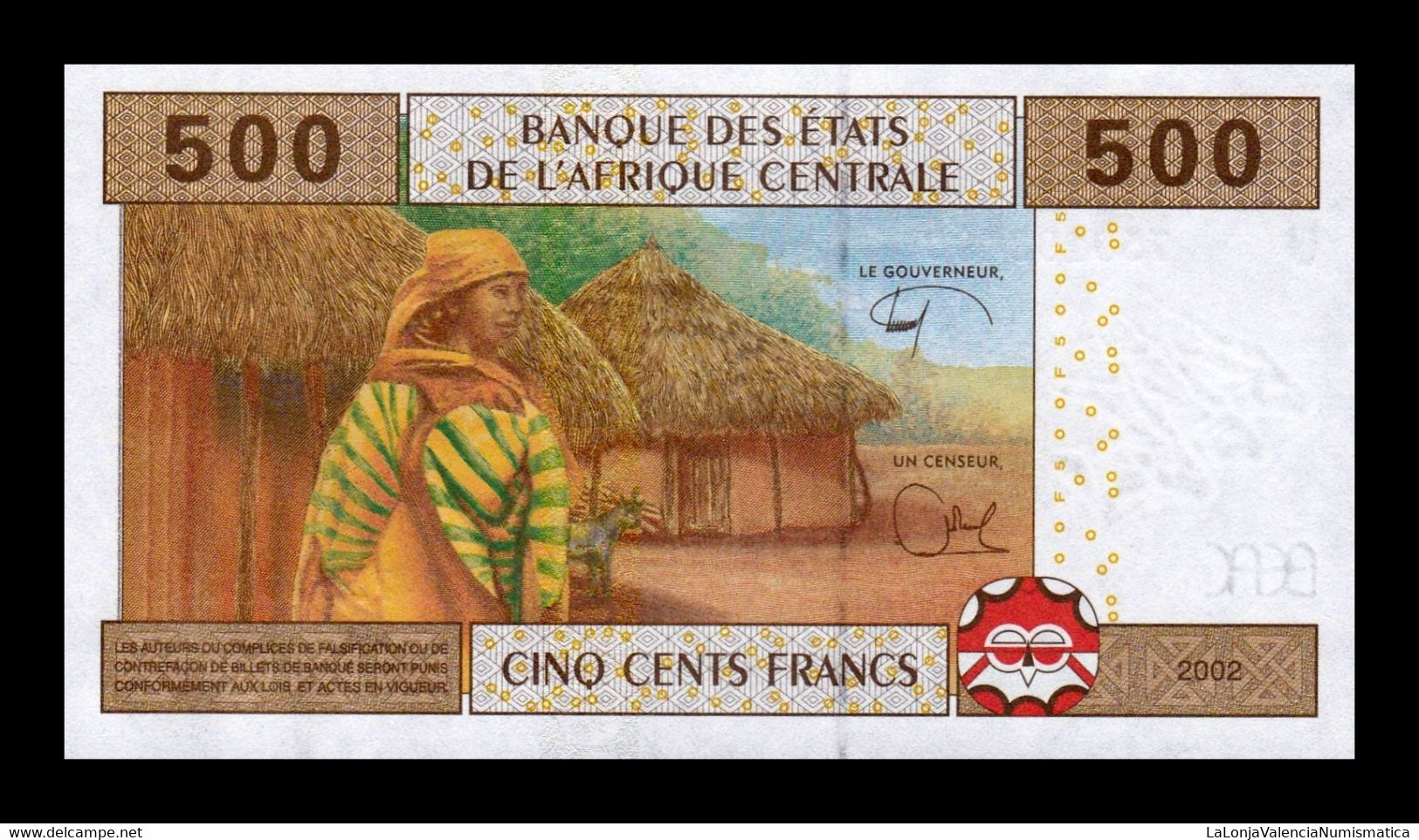 Central African St. Camerún 500 Francs 2002 (2020) Pick 206Ue SC UNC - Kameroen