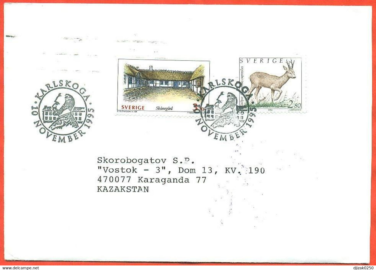 Sweden 1995. The Envelope Passed Through The Mail. - Lettres & Documents